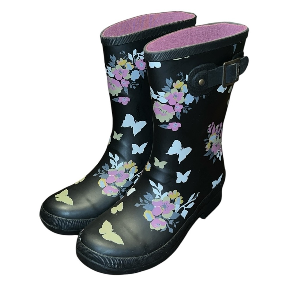 Chooka Premium Butterfly Bloom Floral Mid Rain Boot